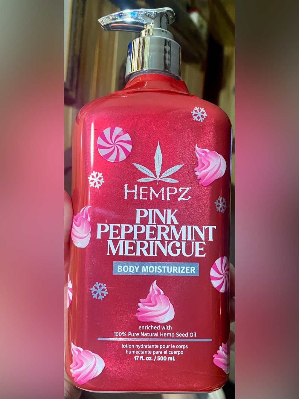 Hempz Pink Peppermint Meringue Body Moisturizer Lotion 17 Fl. Oz.